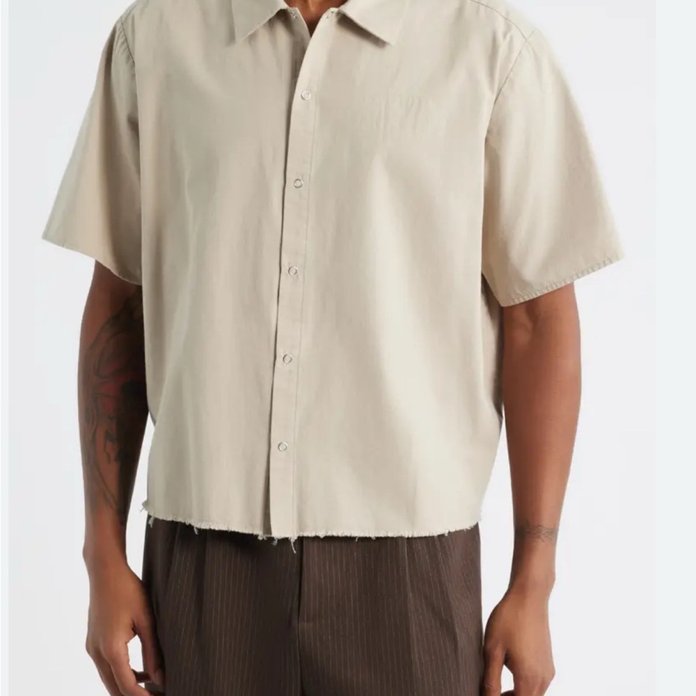 Elwood, Keyhole Short Sleeve Snap-Up Shirt - Picture 2 of 6